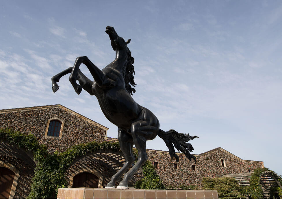 Black Stalion horse statue